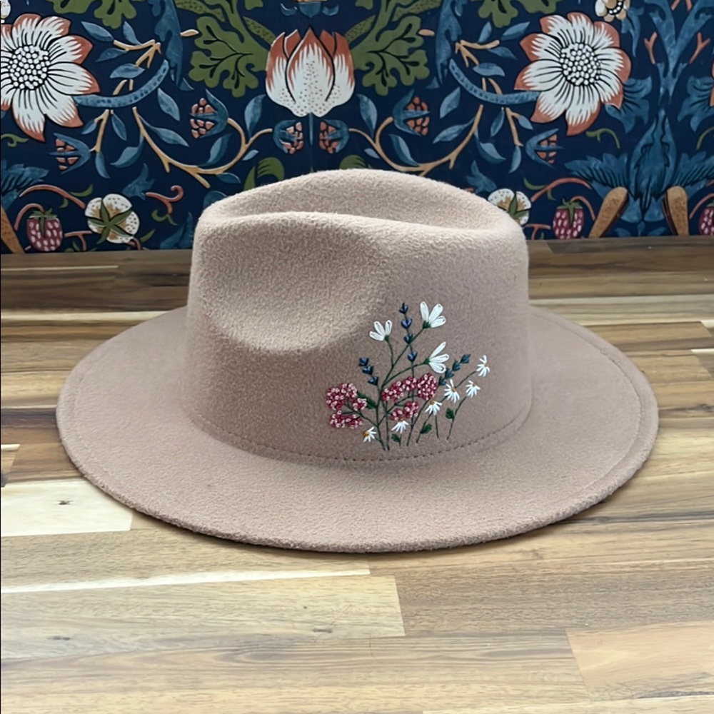 Floral Embroidered cowgirl hat